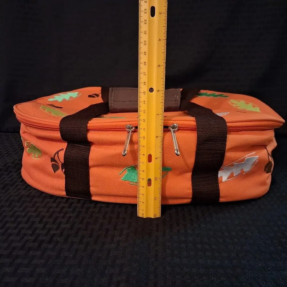 Temptations Old World Harvest 13x9 Platter, Metal Rack , Insulated Carrying Case
